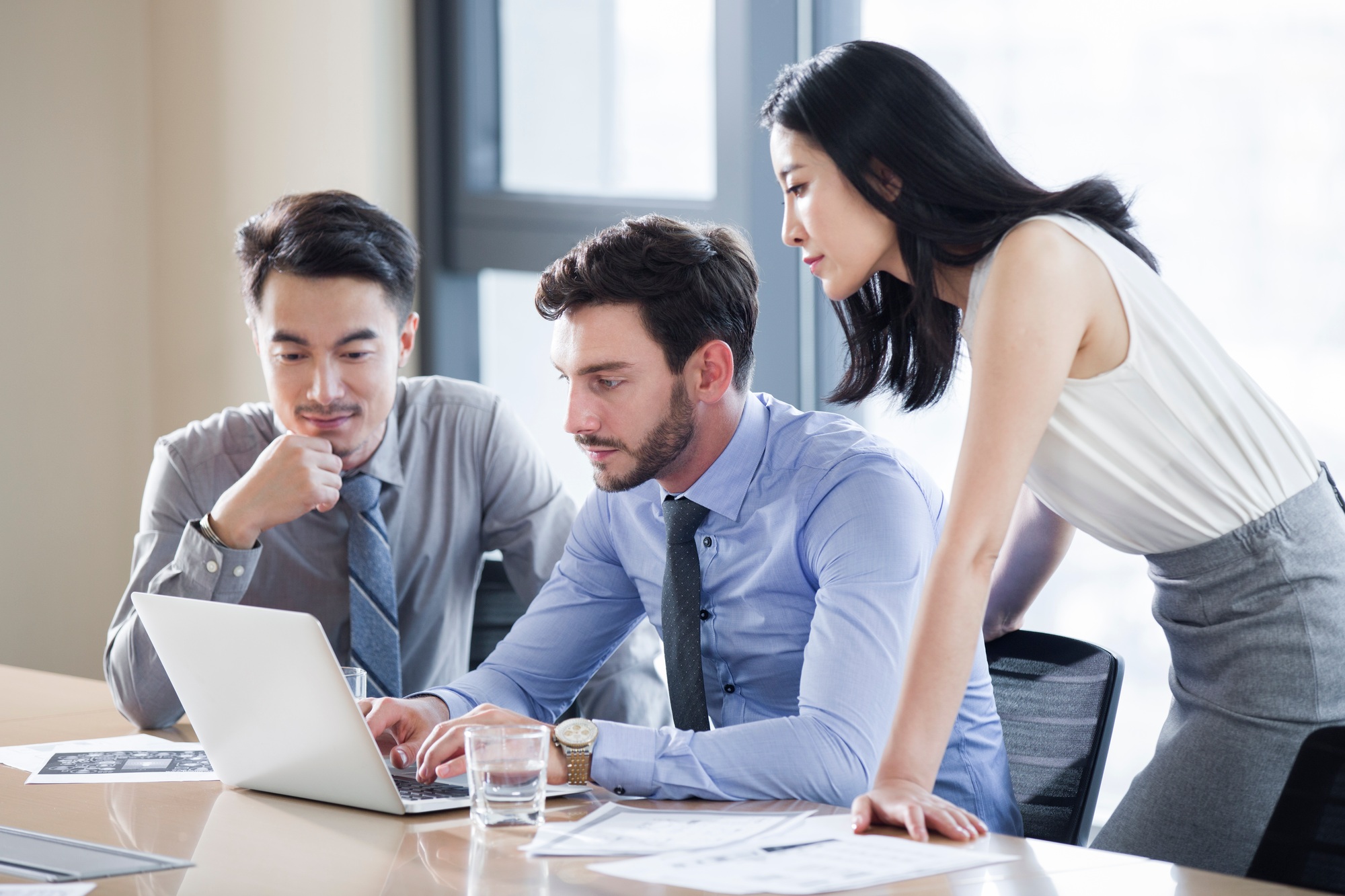 Business people talking in meeting room