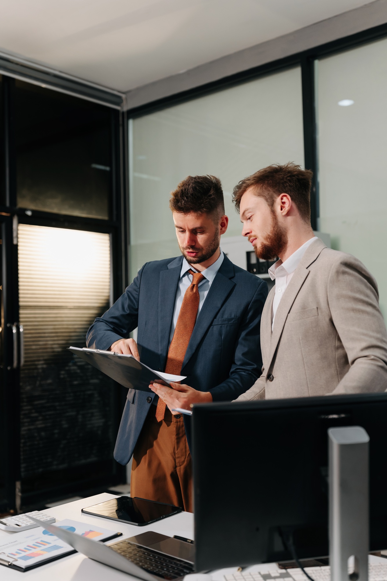 Business team working on a project in the office