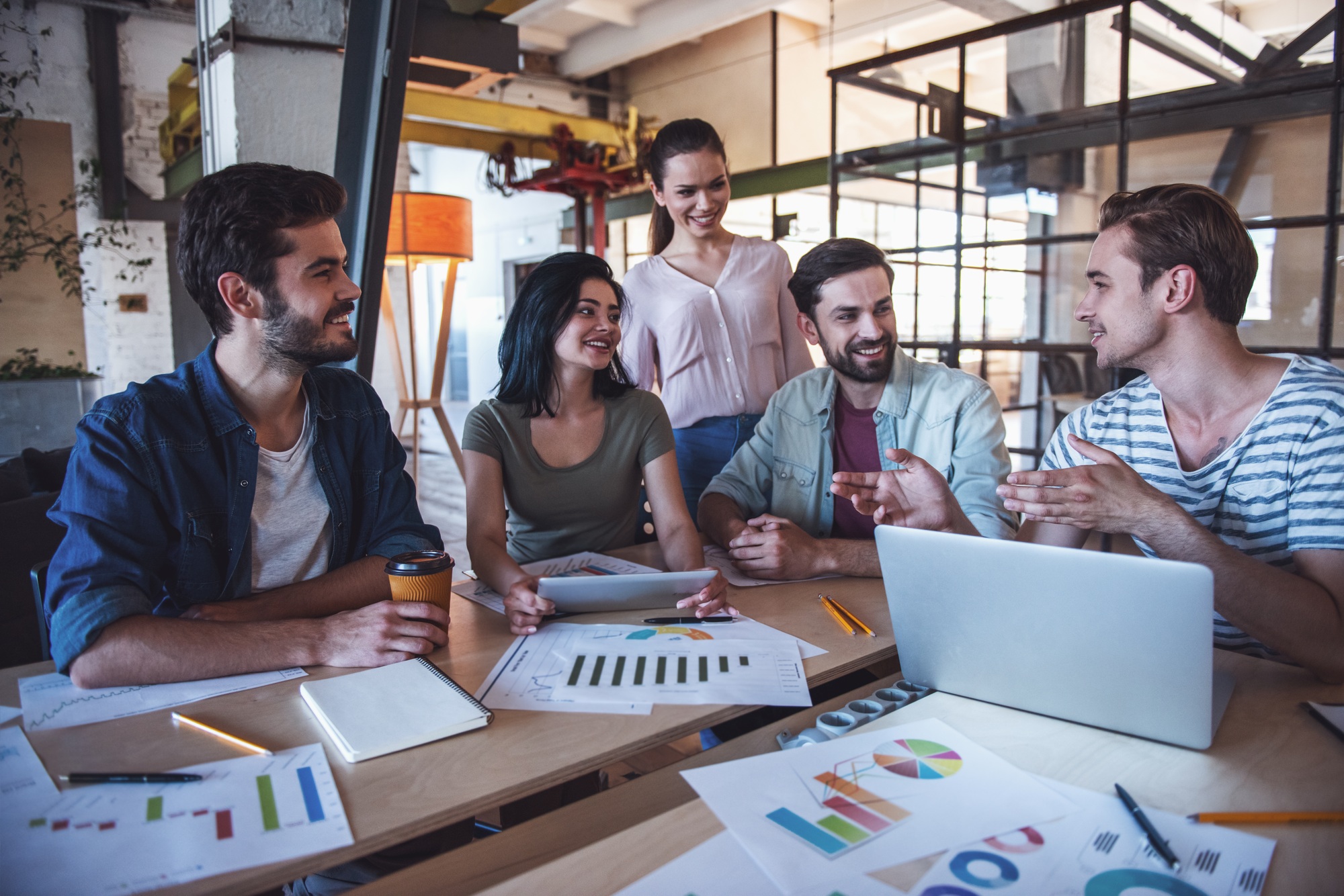 Young business team working